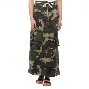 Free People Camo MAXI  Skirt